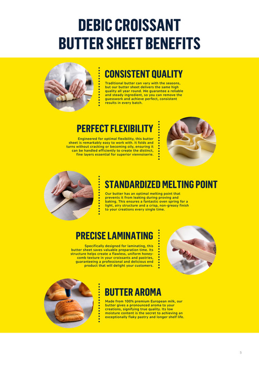 Debic - Debic Croissant Butter Sheet. Easy to Handle, Always In Control ...